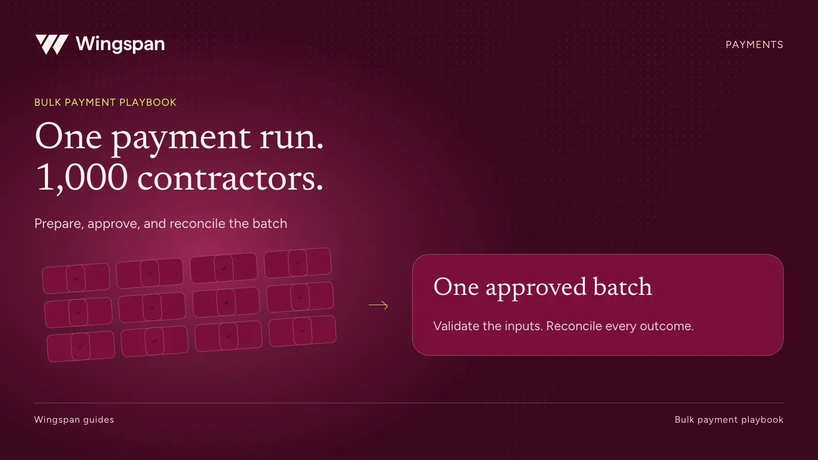 The bulk payment playbook: paying 1,000 contractors in one run