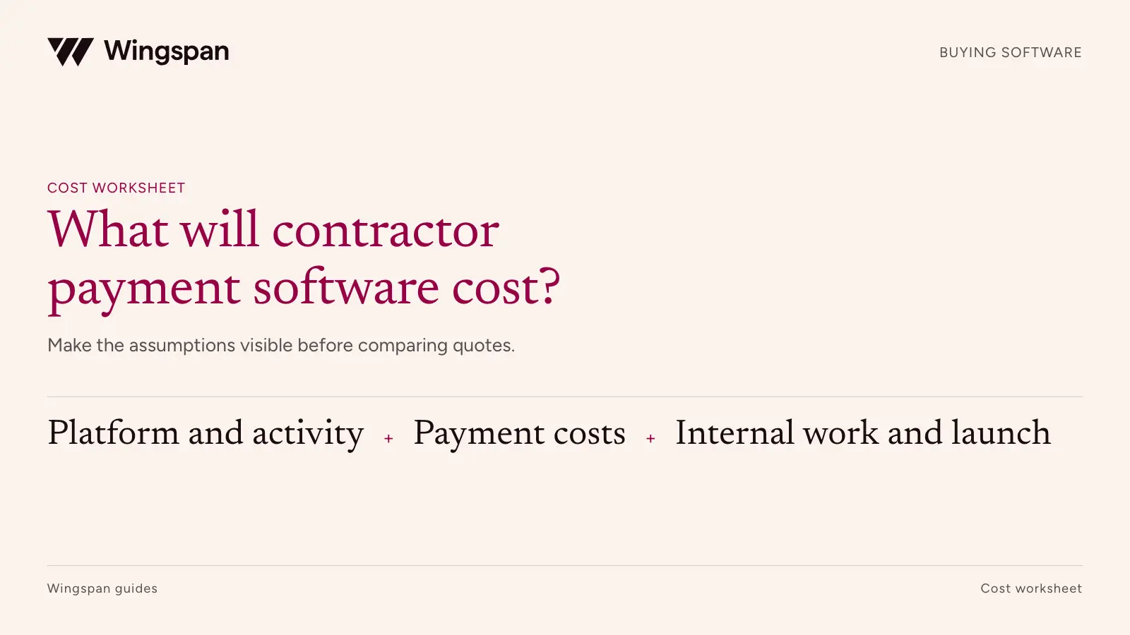 What does contractor payment software really cost? A cost worksheet