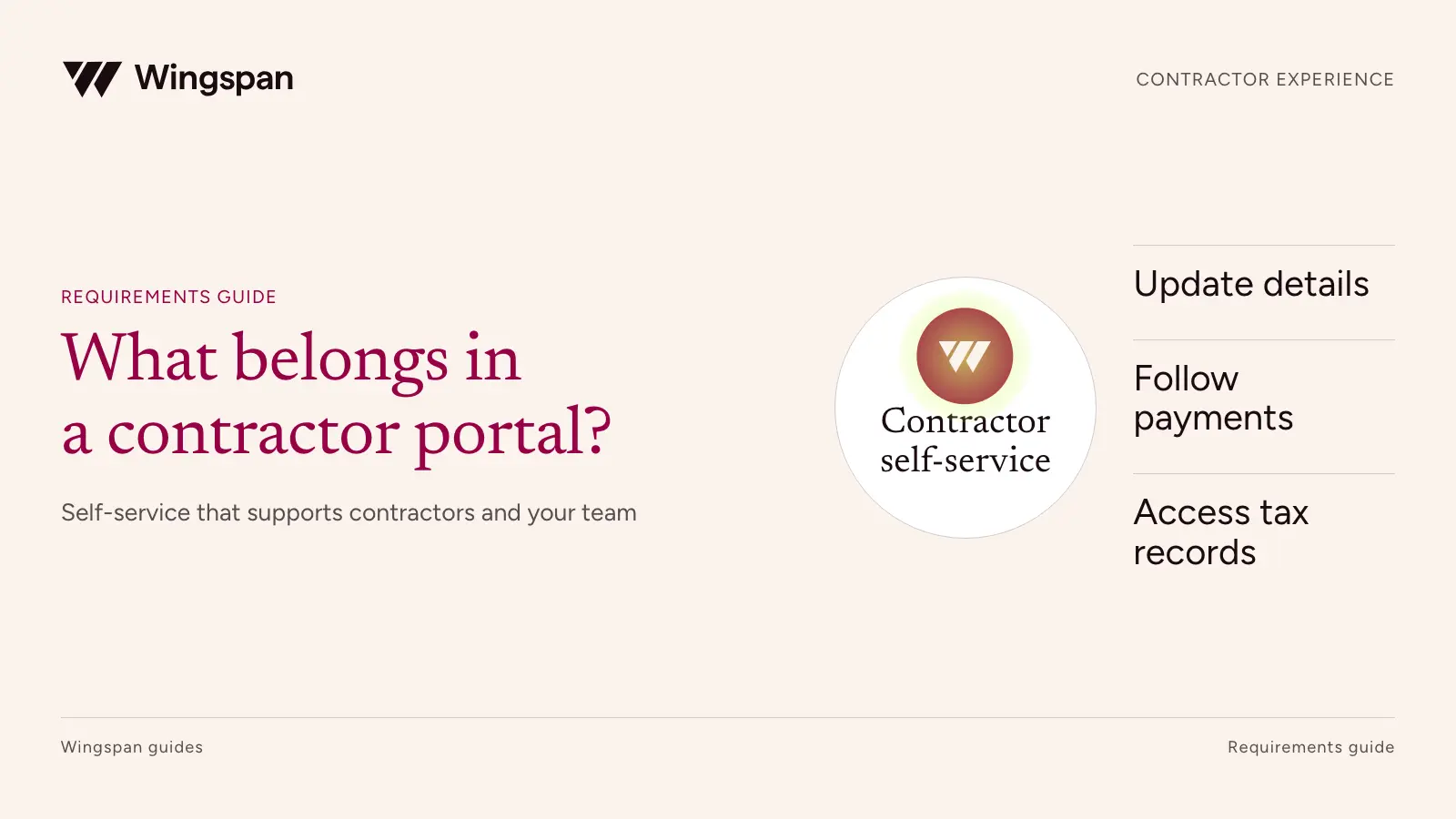 Contractor self-service portals: a buyer’s requirements checklist