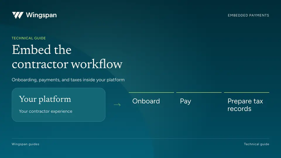 Embedding contractor onboarding and payments: an implementation guide