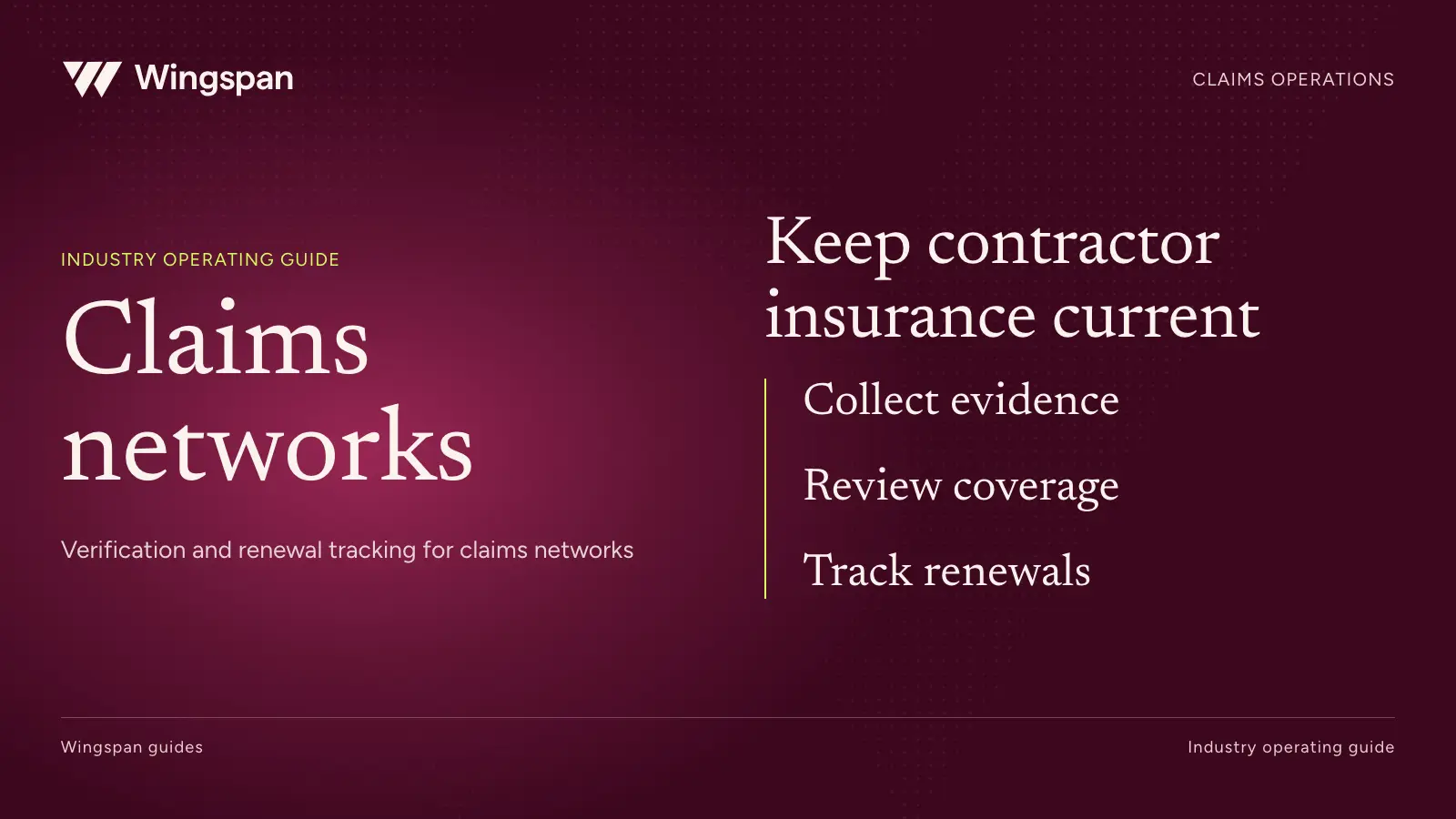 Contractor insurance verification: a checklist for claims networks