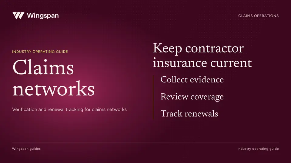 Contractor insurance verification: a checklist for claims networks