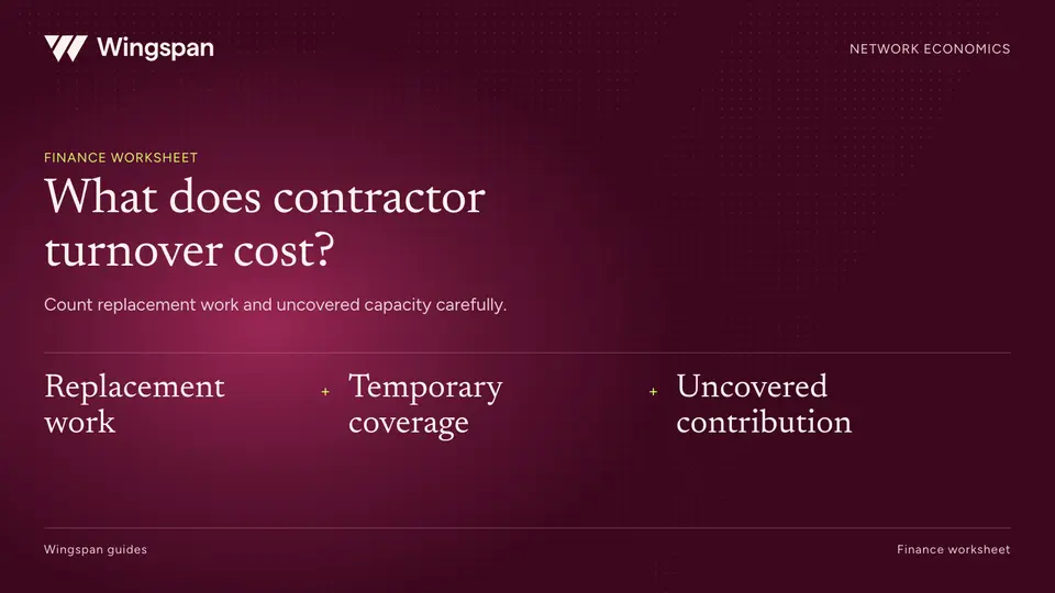 Contractor turnover: how to calculate replacement cost and lost service capacity