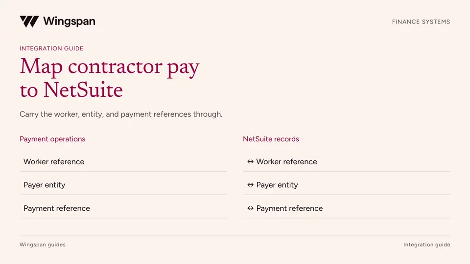 NetSuite contractor payments: a data-mapping and integration checklist