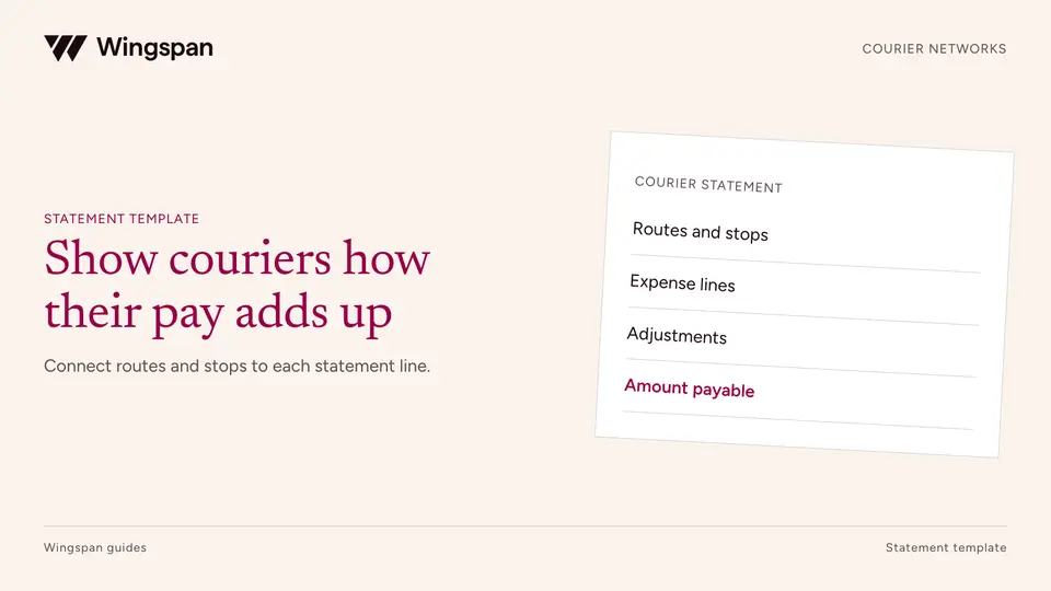 Courier payout statements: how to explain routes, stops, reimbursements, and adjustments