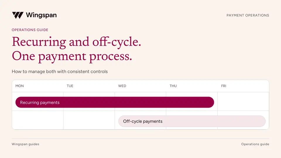 Recurring and off-cycle contractor payments: an operations playbook