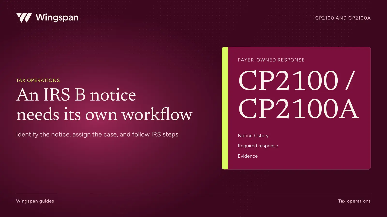 IRS B notices: how to handle CP2100 and CP2100A for contractor payments