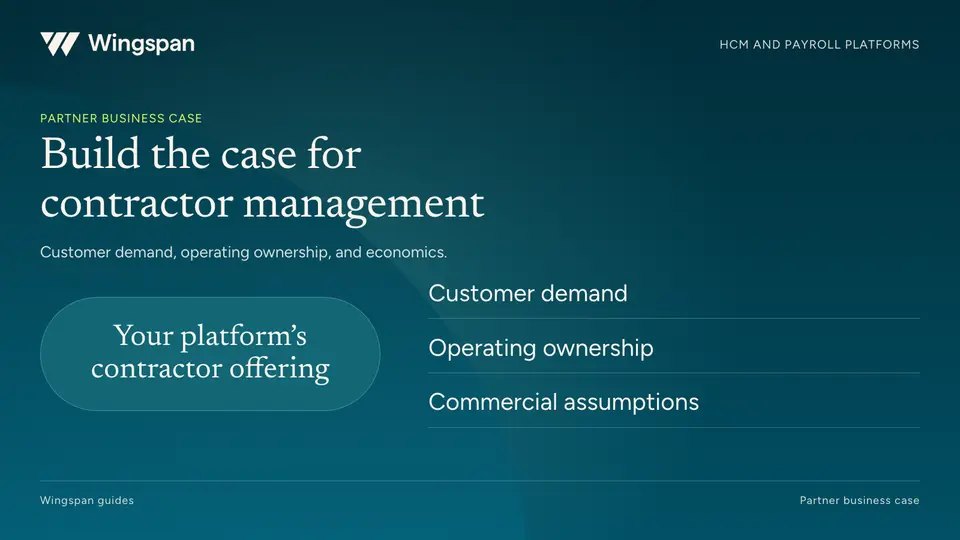 Adding contractor management to an HCM platform: a business case template