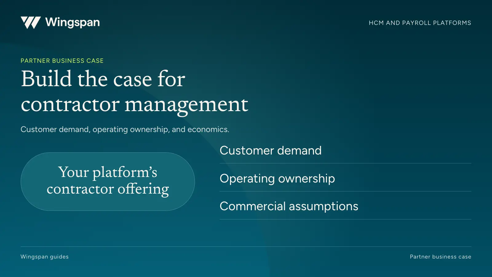 Adding contractor management to an HCM platform: a business case template