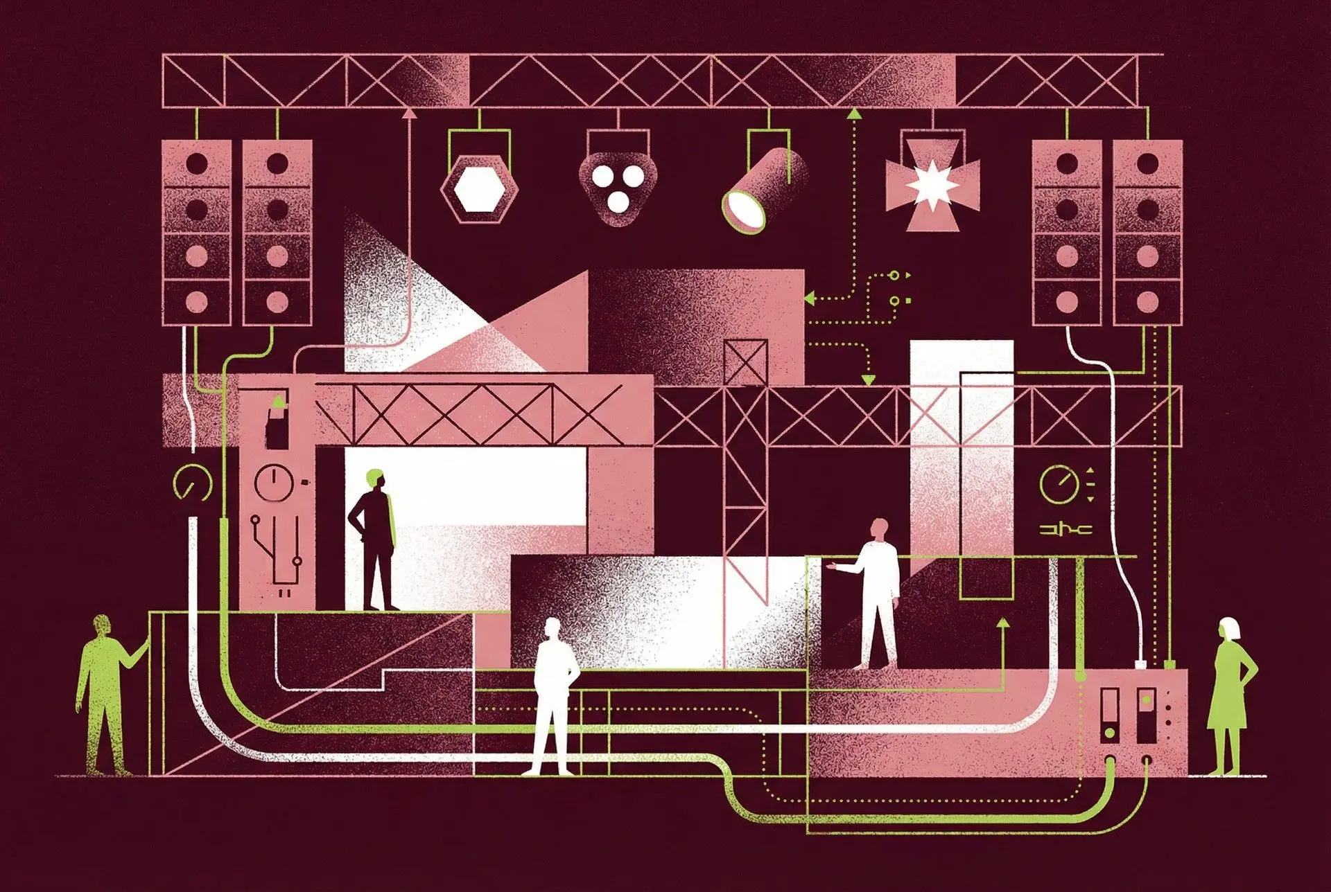 Event production and staging setup