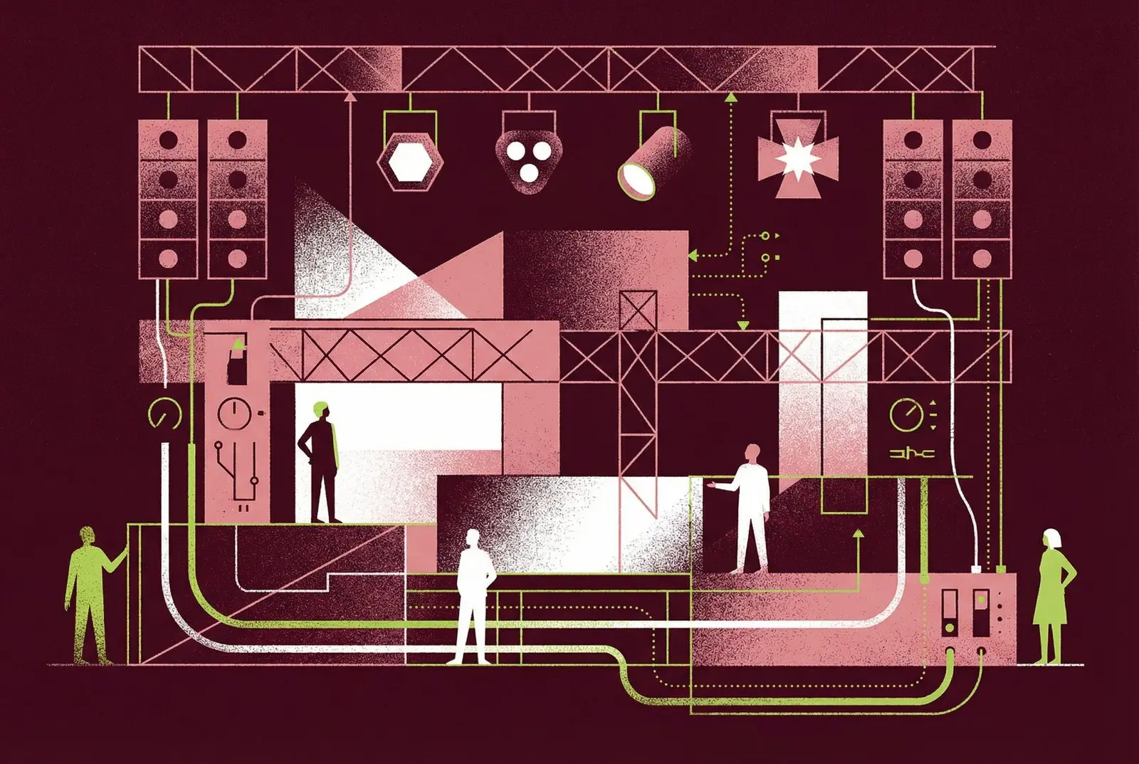 Event production and staging setup