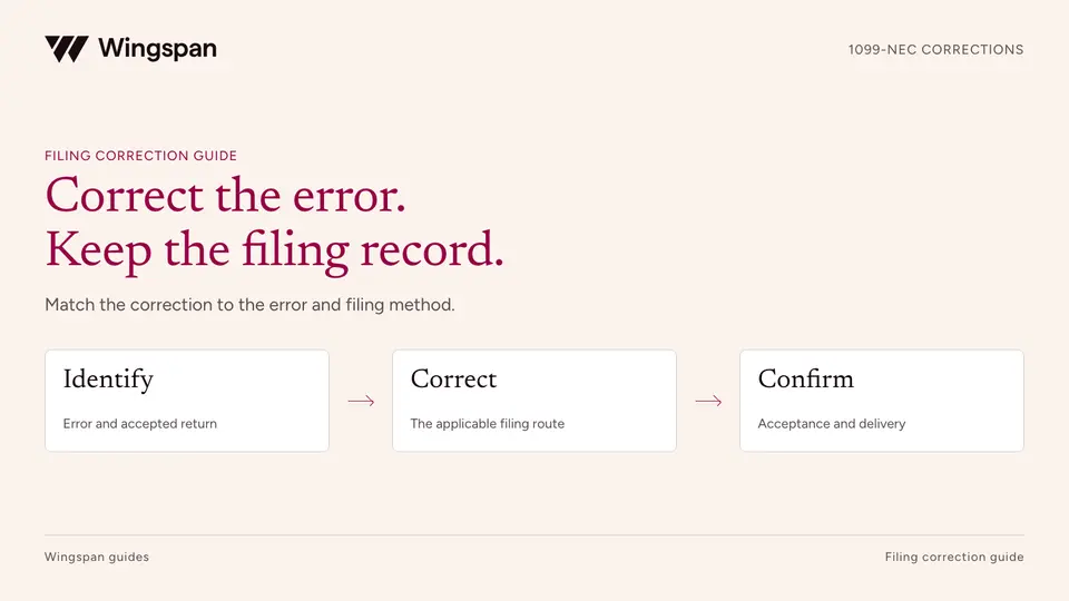 How to correct a 1099-NEC: an error-type workflow for businesses