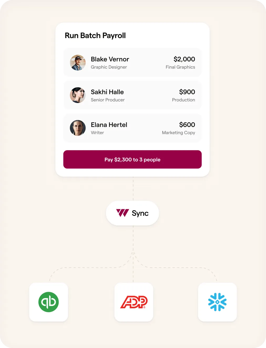 Pay contractors UI