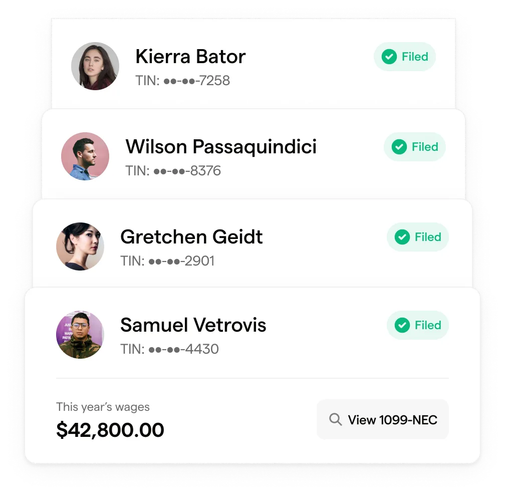 1099 compliance verification dashboard