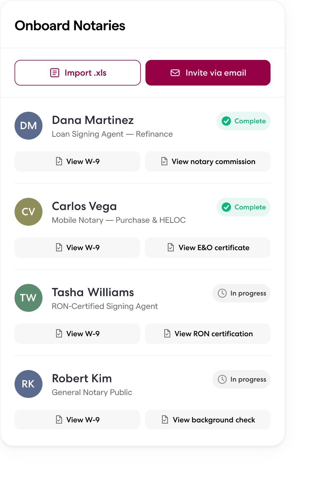 Wingspan contractor onboarding flow