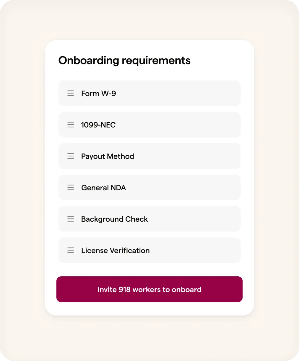 Scalable contractor support operations